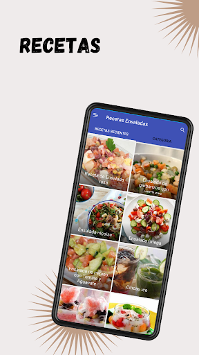Android application Recetas de ensaladas frias screenshort