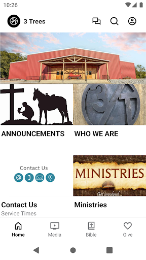 Android application Three Trees Cowboy Church screenshort