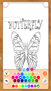 Coloring Butterfly By Glitter