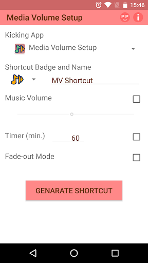 Android application Media Volume Setup screenshort