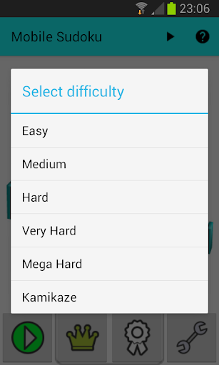 Mobile Sudoku Screen 2