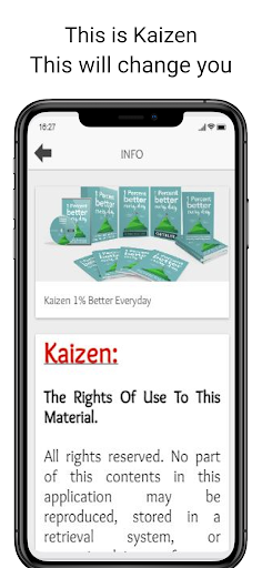 Kaizen: Personal improvement Screen 2