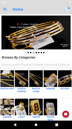 Android application Kianlee Gold - Jewelry Store screenshort