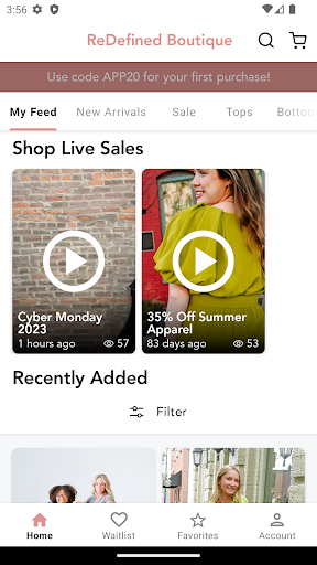 Android application ReDefined Boutique screenshort