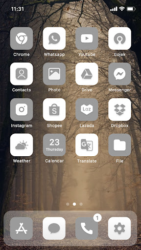 Wow Gray Dark Theme - HD Theme Screen 2
