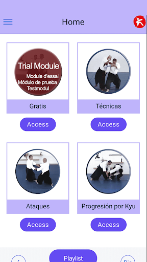 Vista previa de la aplicación