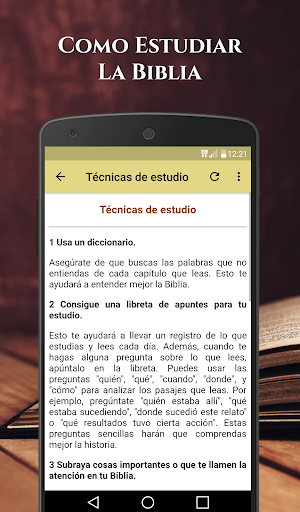 Android application Como estudiar la Biblia screenshort