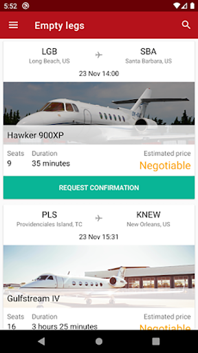 Exquisite Air Charter Screen 2