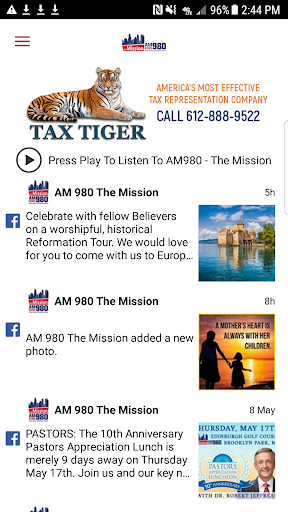 Android application AM980 TheMission screenshort