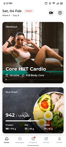 RockBody App Screen 2