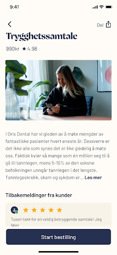 Oris Dental - Trygghetssamtale Screen 2