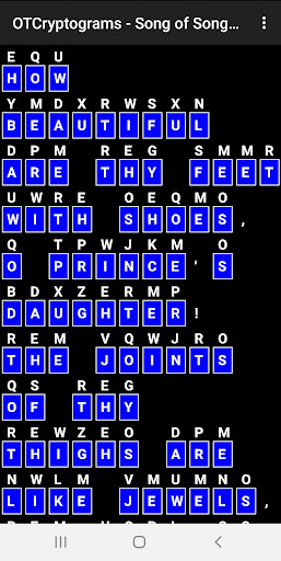 OT Bible Cryptograms Screen 2