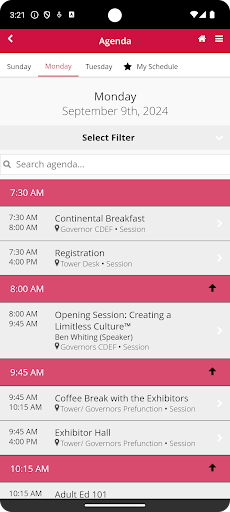 Michigan Works! Assn Events Screen 2