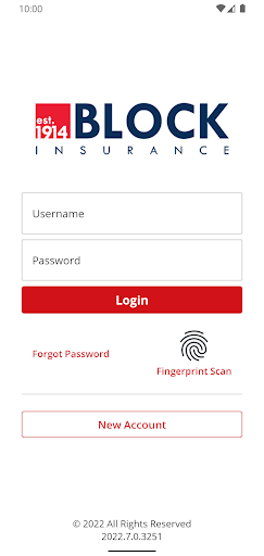 Android application Block Insurance Mobile screenshort