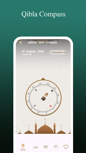 Android application Islamic Qibla Compass screenshort