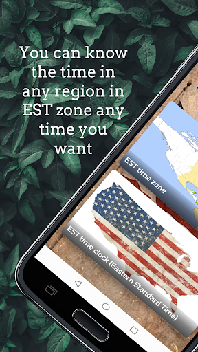 Android application EST time clock (Eastern clock) screenshort