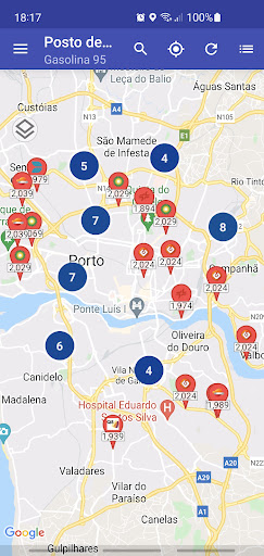 Visualização do aplicativo