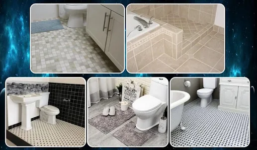 浴室の陶磁器の床の設計