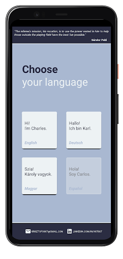 Android application Football Referee Trivia -basic screenshort