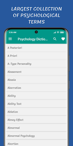 Android application Psychology Dictionary screenshort