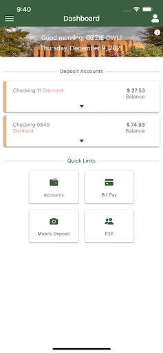 Bank of Ripley Mobile Banking Screen 2