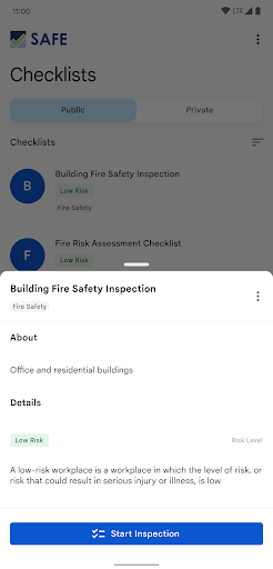 SAFE Inspection Screen 3