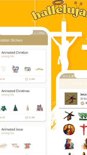 Android application WASticker - Animated Christian screenshort