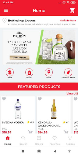 Android application Bottleshop Liquors screenshort