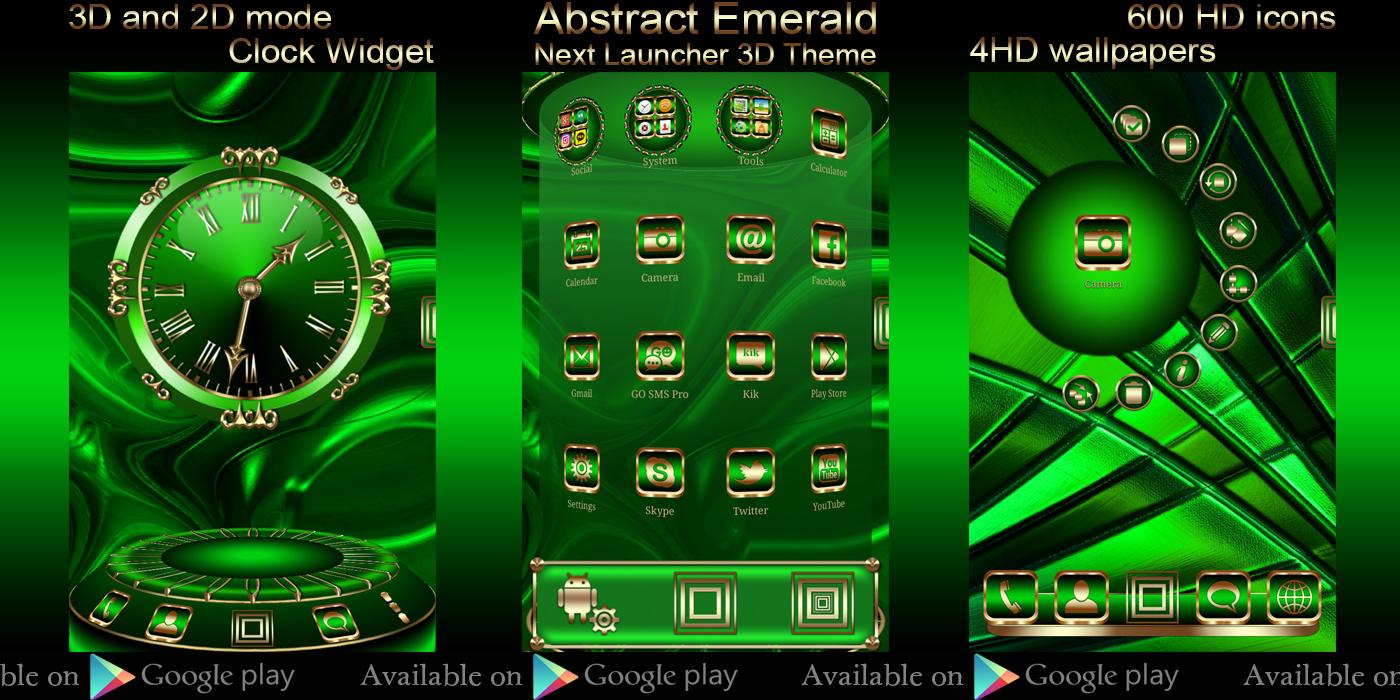 Android application Abstract Emerald Go SMS theme screenshort
