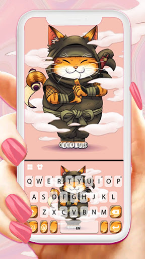 Android application Ginger Ninja Cat Keyboard Back screenshort
