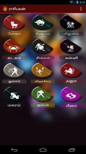 Android application Rasi Palan - Tamil Horoscope screenshort