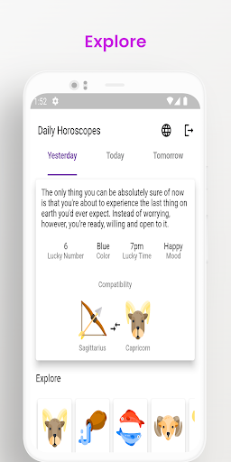 Daily Horoscopes Screen 3