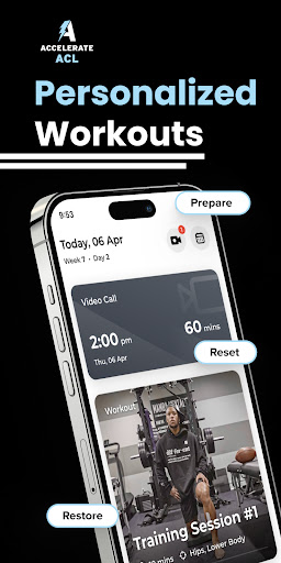 Android application ACCELERATE ACL screenshort