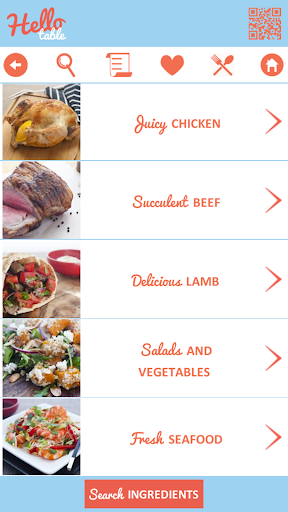 Android application Hello Table screenshort
