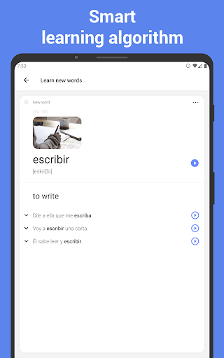 Screenshot of Learn Spanish with flashcards!