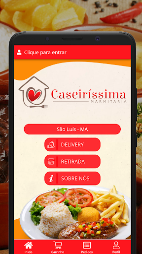 Android application Caseiríssima Marmitaria screenshort