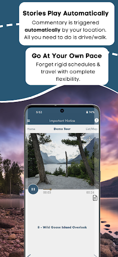 Glacier National Park GPS Tour Screen 3