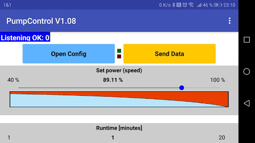 PumpControl Screen 3