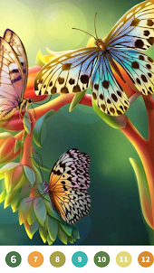 Butterfly Paint by Number Game