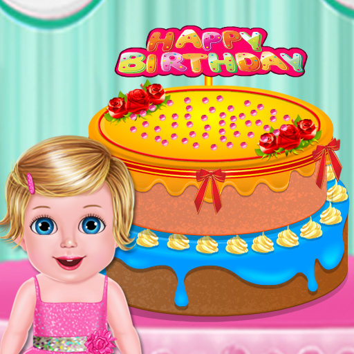 Baby Girl's Birthday Party Logo