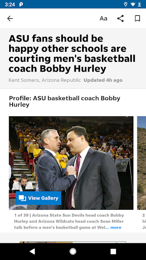 Screenshot of azcentral sports