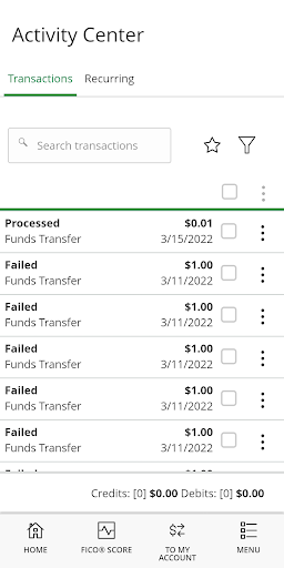 HarvestersCU Mobile Banking Screen 3