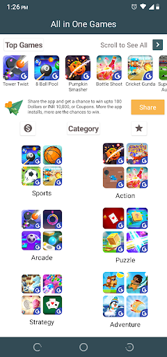 All in one 210+ games Screen 3
