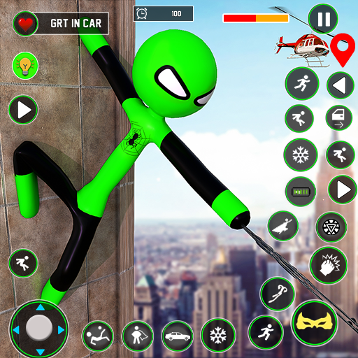 Super Stickman Rope Hero 3D logo