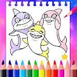 Cover Image of ดาวน์โหลด Coloring Sponge Shark Family  APK