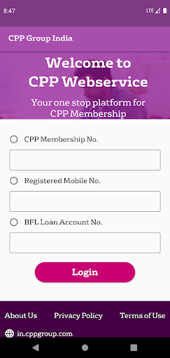 Android application CPP Services screenshort