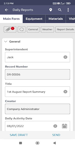 Screenshot of Oracle Primavera Unifier