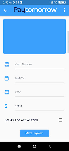 Android application PayTomorrow Portal screenshort