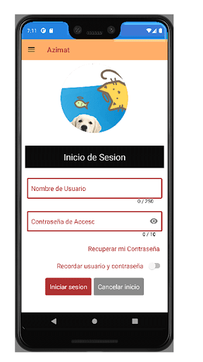 Android application Azimat Crematorio de Mascotas screenshort