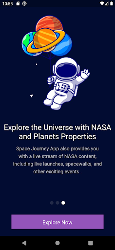 Android application Space Journey screenshort